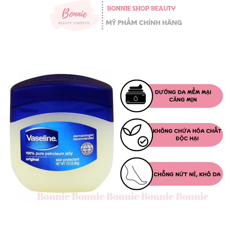 Sáp Dưỡng Ẩm Vaseline 100% Pure Petroleum jelly Original 50ml