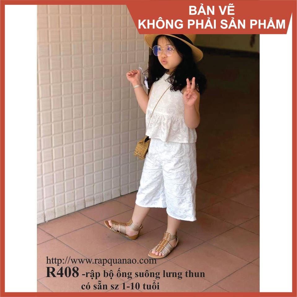 Rập giấy bộ suông bé gái mã R408
