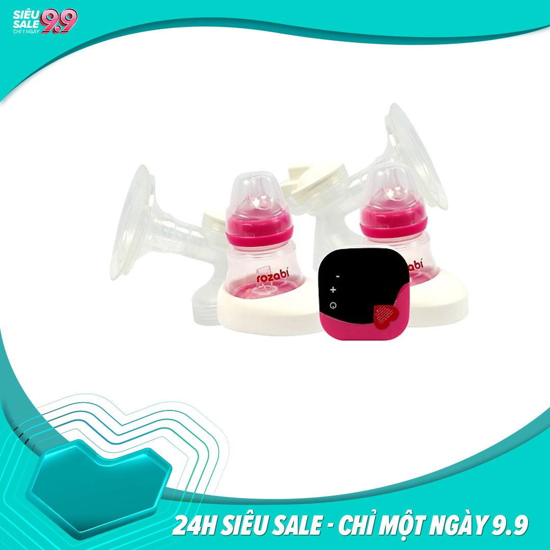 Máy hút sữa điện đôi có pin sạc Rozabi Deluxe - Việt Long Baby