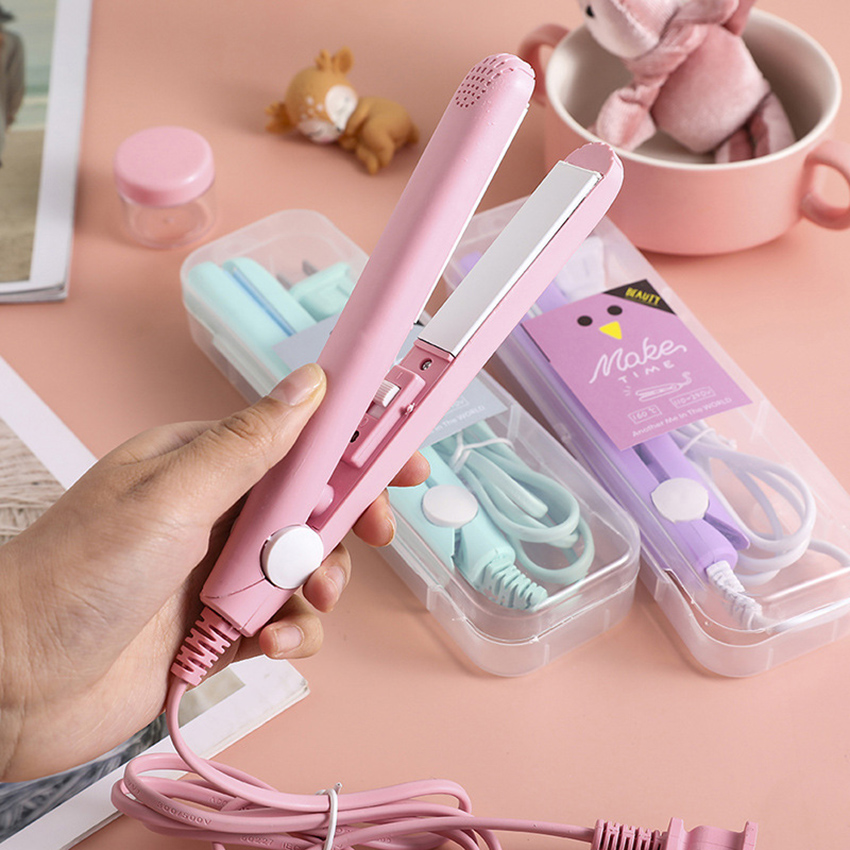 Máy duỗi uốn tóc mini, máy ép làm tóc cầm tay tiện lợi, mẫu cao cấp, tạo kiểu đẹp, gia dụng 605