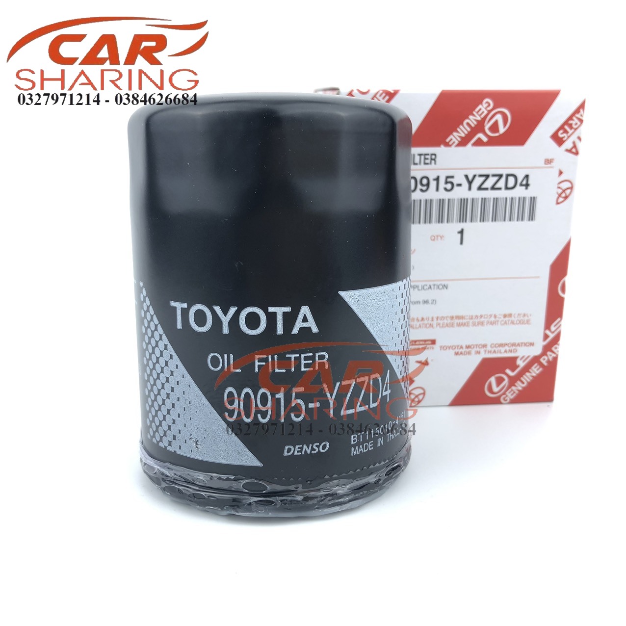 LỌC NHỚT DÙNG CHO XE INNOVA, FORTUNER, PRADO, LANDCRUISER, HILUX, HIACE; MÃ OEM: 90915-YZZD4