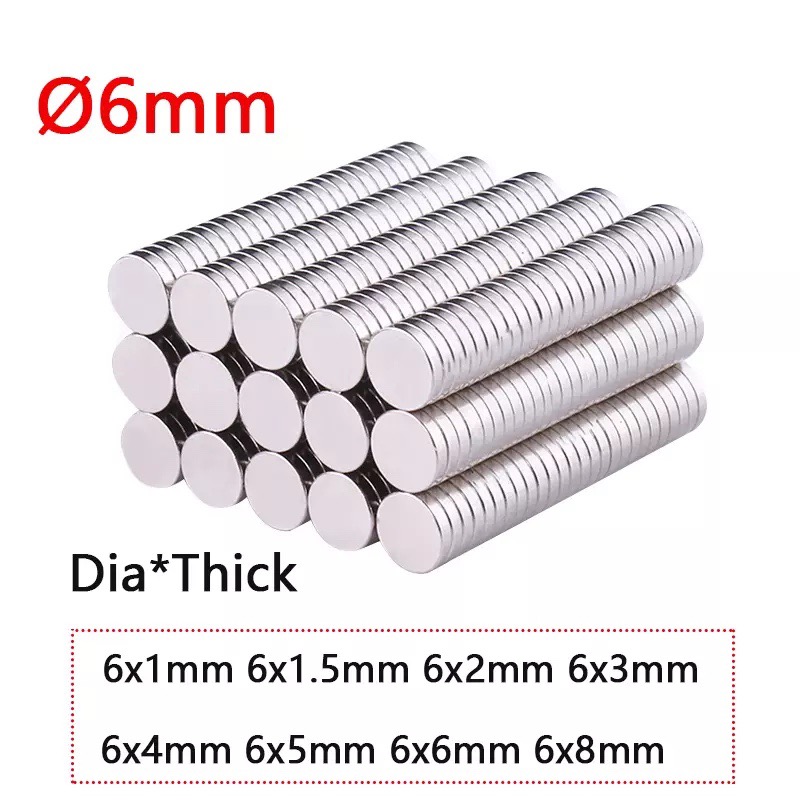 Nam châm đất hiếm đường kính 6mm sét 50 viên