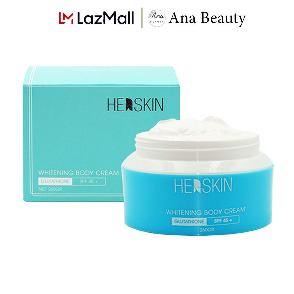 Kem body phân tử nước herskin whitening body cream spf 45+ dưỡng trắng, cấp ẩm, mịn da, chống nắng hũ 260gr