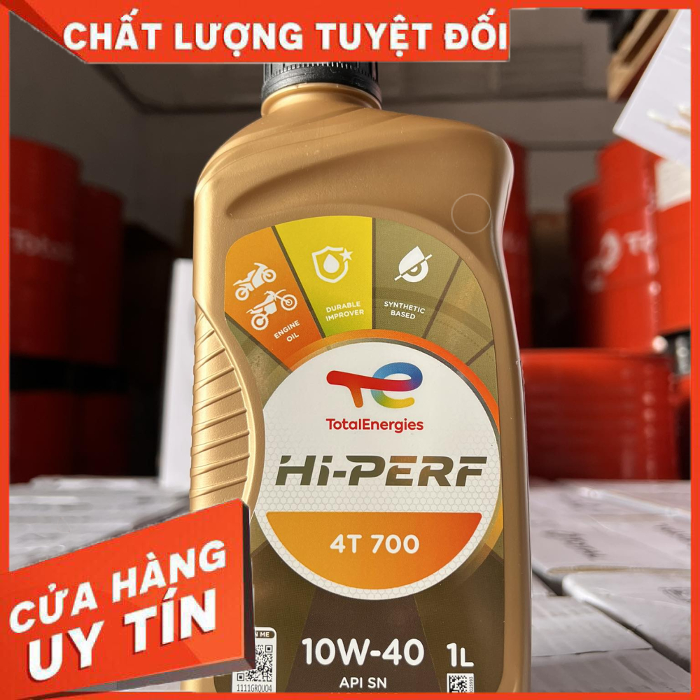 [Chính hãng TotalEnergies VN] Nhớt xe số TOTAL Hi Perf 4T 700 10W40 bôi trơn động cơ