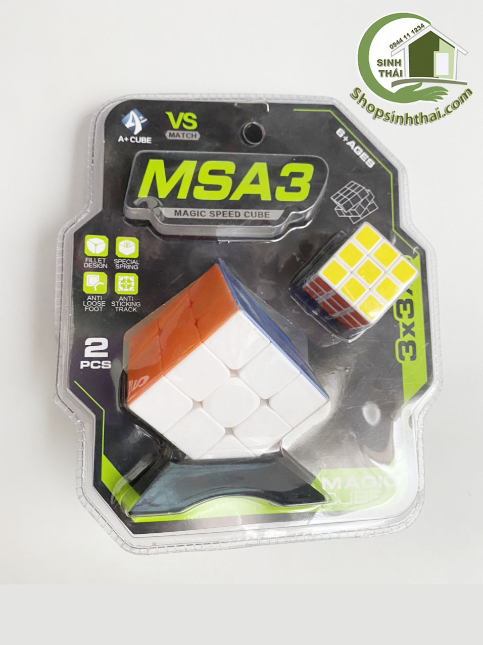 Giảm giá Vỉ hai cục rubik to nhỏ 3x3 - BeeCost