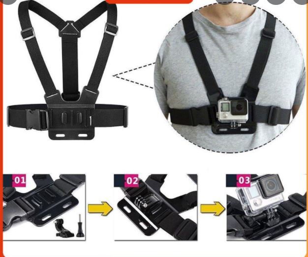 Dây đeo ngực cho camera hành động GoPro, DJI, Sjcam, Hero có thể điều chỉnh-SKU-DDN2-va