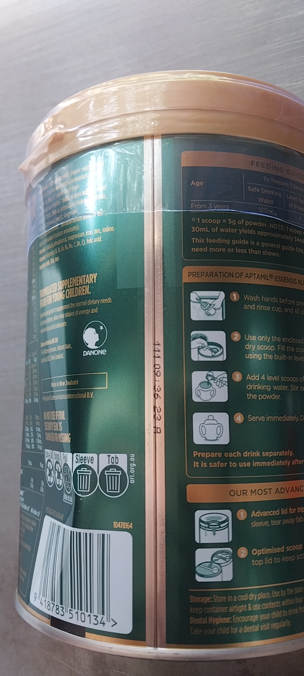 Sữa Hữu Cơ Aptamil Essensis Organic số 1,2,3,4 Tăng Đề Kháng 900G Nhập Khẩu Úc Hàng Air Date Mới Nhất Thị Trường