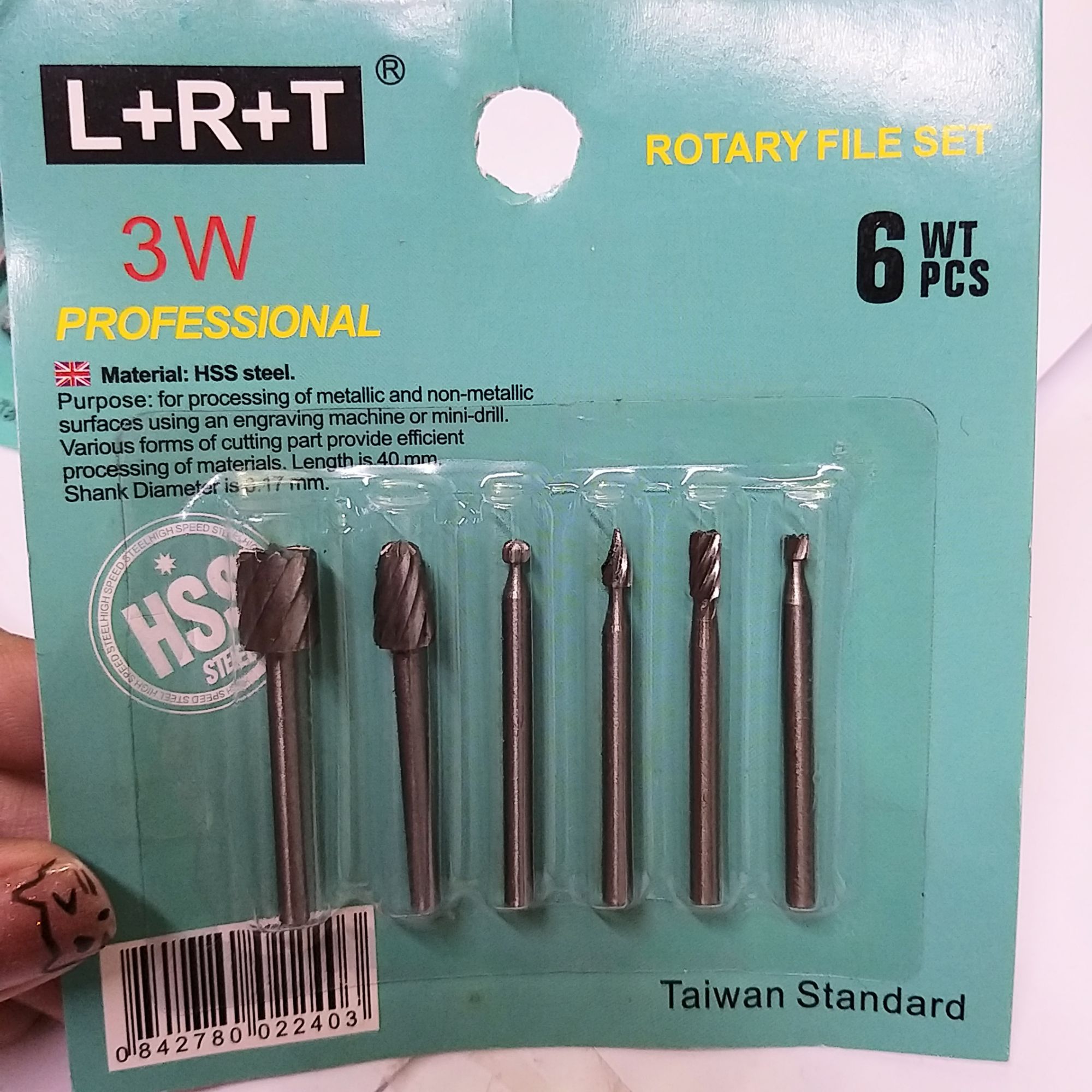 [HCM]BỘ 6 MŨI MÀI KHẮC GỖ CHÂN 3mm L+R+T