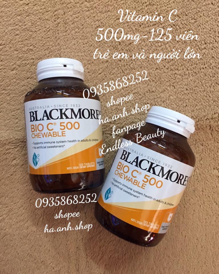 Bio c blackmores 500mg 125 viên mẫu mới