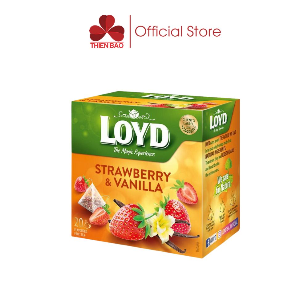Trà Loyd Strawberry & Vanilla Dâu Vani hộp 40g