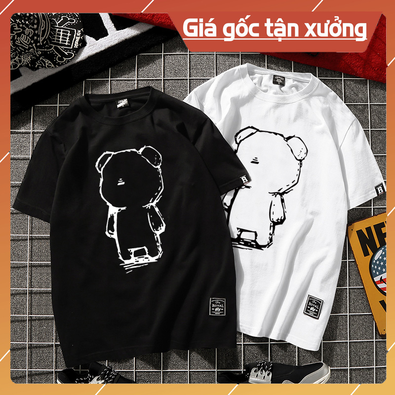 Áo thun tay lỡ cotton bear .