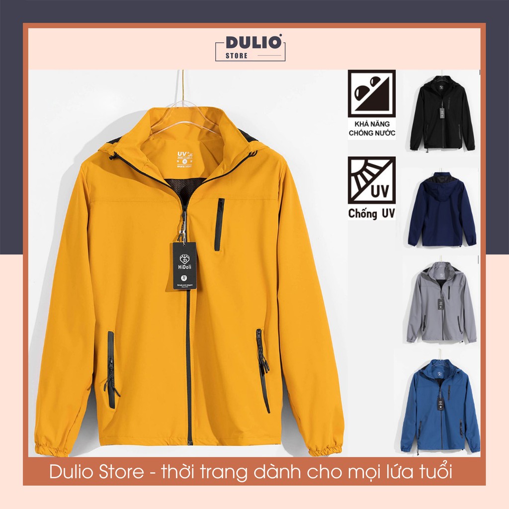 Áo khoác gió  DULIOSTORE cao cấp 2 lớp, chất gió tráng bạc, chống nước,chống gió, ngăn tia UV tuyệt đối (40-85kg)