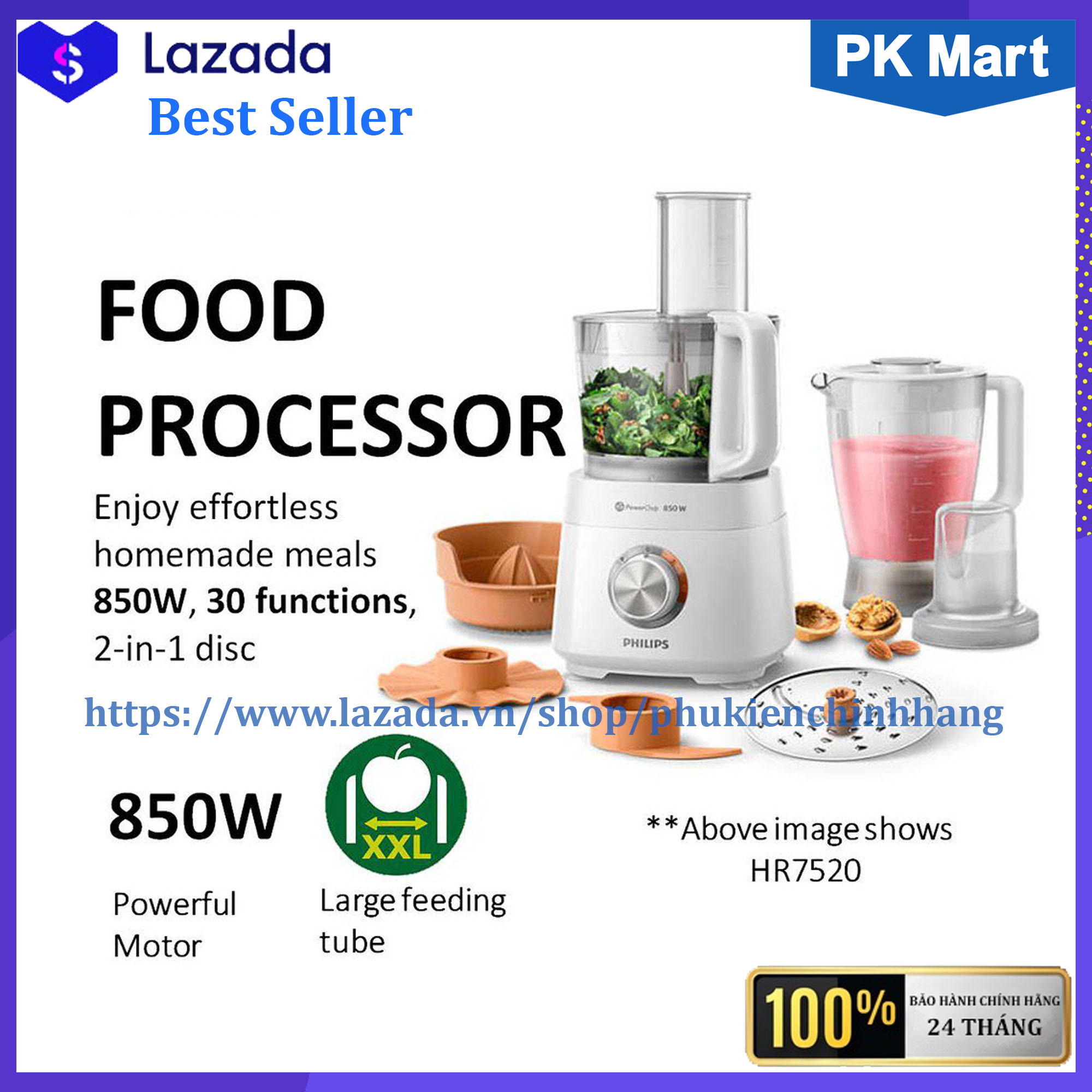 Máy xay đa năng Philips HR7520 thay thế cho model Philips HR7761 HR7310