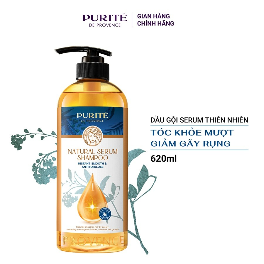 Dầu gội Purité serum thiên nhiên giảm gãy rụng 620ml