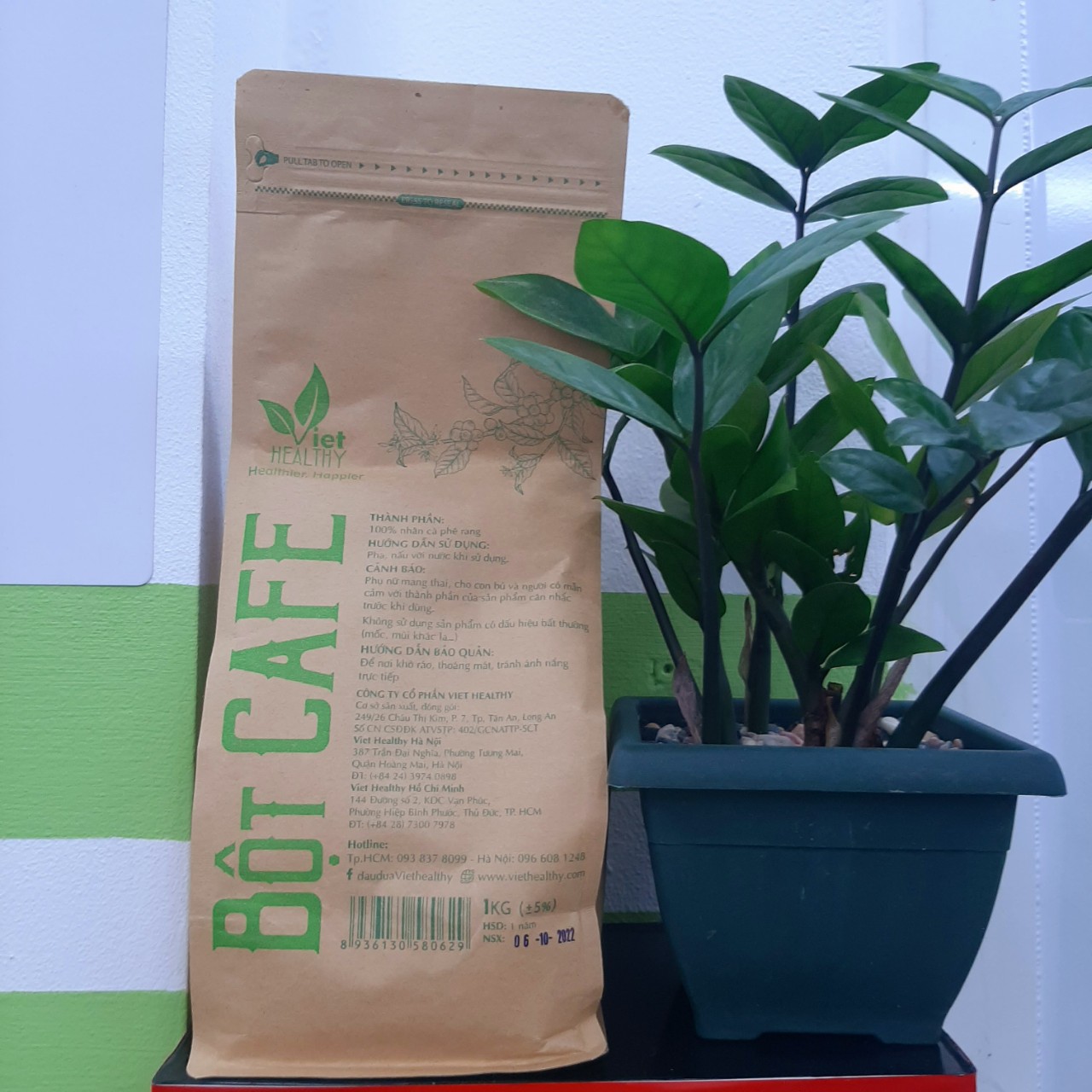 Bột cà phê nguyên chất Enema Viet Healthy 1kg - Coffee enema- cafe enema có tác dụng làm đẹp da, thải độc đại tràng, gan, bảo vệ sức khỏe,- Viethealthy