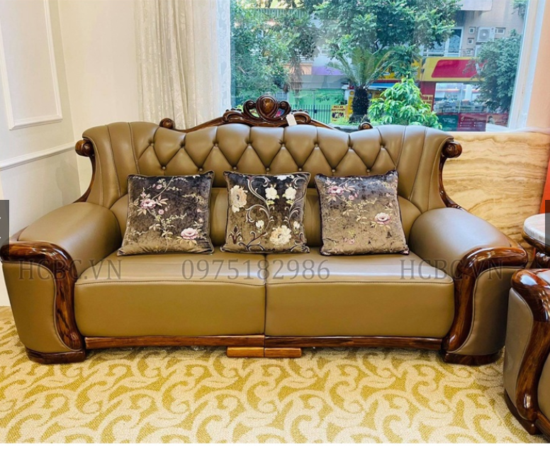 Bộ SOFA mang phong cách Tân Cổ Điển đậm chất Châu Âu SOFA-G1-8805-MS kiến tạo không gian quý tộc cho phòng khách nhà bạn
