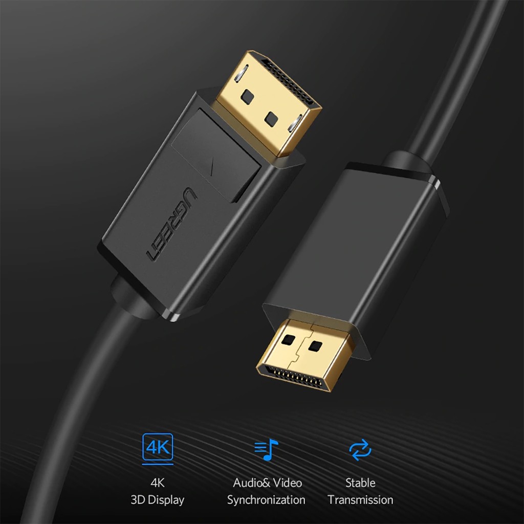 Cáp chuyển đổi Displayport to Displayport dài 5m Ugreen UG-10213 DP102 - Chính hãng