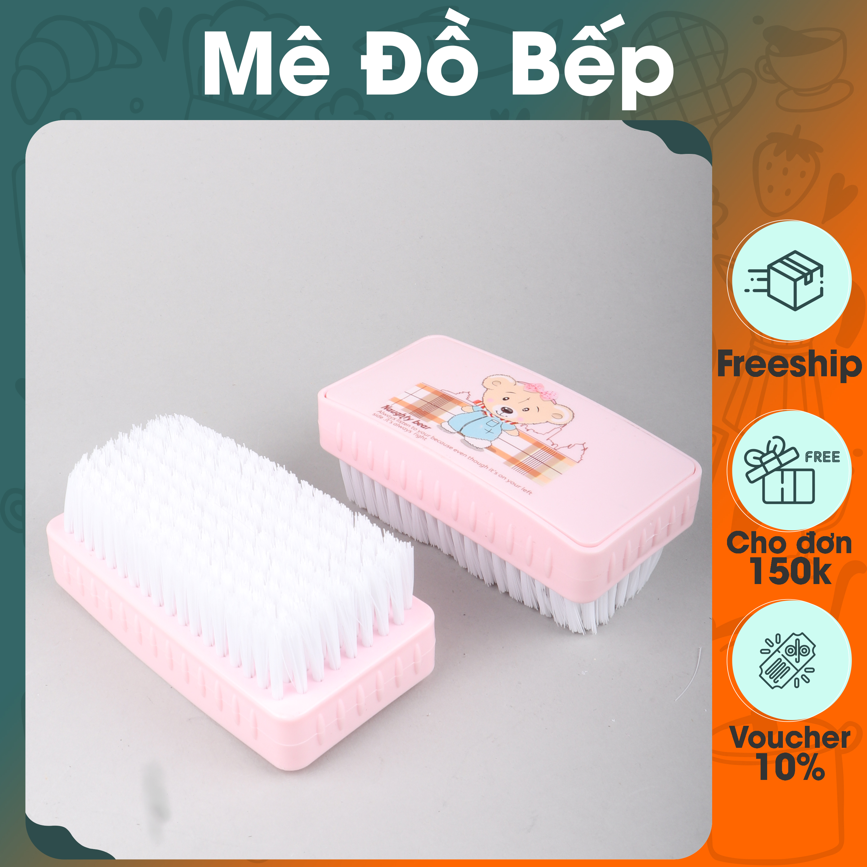 Bàn chải nhựa giặt đồ Bam House loại lớn chất lông mềm BCN01 - Gia dụng bếp