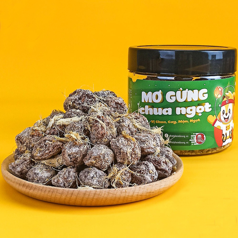 Ô mai mơ gừng chua ngọt 200g, vị chua cay mặn ngọt, xí muội mơ