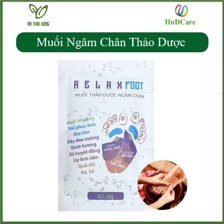Muối ngâm chân thảo dược RELAX FOOT kích thích tuần hoàn máu lưu thông khí huyết giúp ngủ ngon giảm đau do viêm khớp nhức mỏi xương khớp