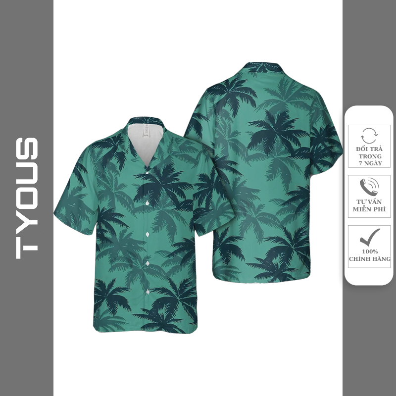 Áo sơ mi họa tiết GTA Vice city - Áo Tommy Vercetti cây dừa