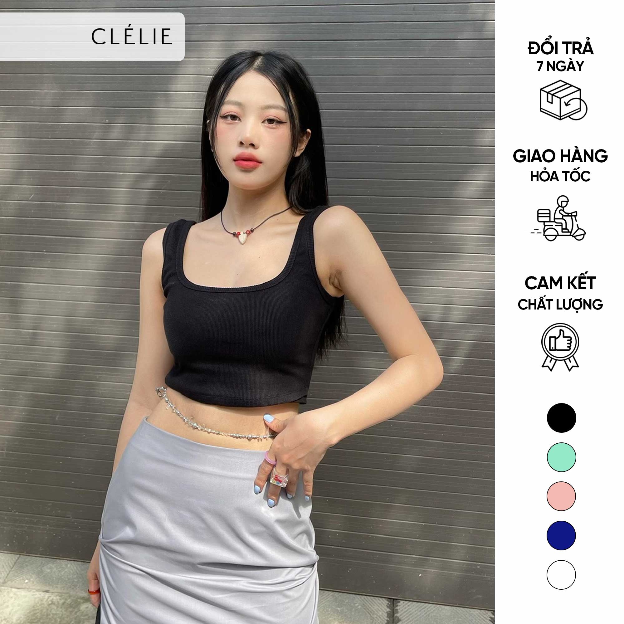 Áo croptop 3 lỗ HARY TOP - CLÉLIE
