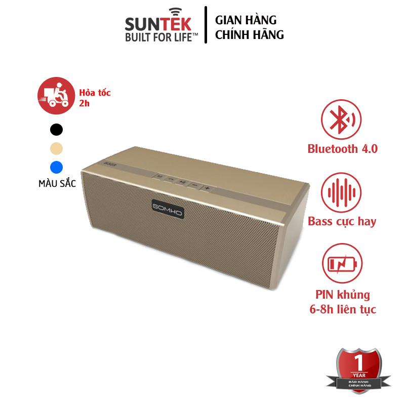 Loa bluetooth cao cấp suntek s323 - công suất 10w | siêu bass cực hay | chơi nhạc 8 giờ - bảo hành chính hãng 12 tháng