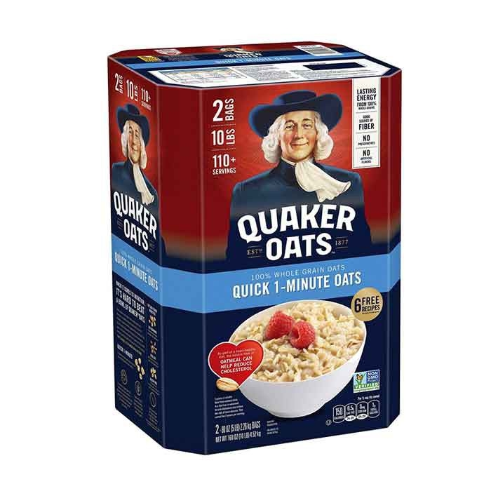 [HCM]Yến mạch Mỹ Quaker Oats Quick 1 Minute 452kg dạng cán vỡ phù hợp cho người cao huyết áp giảm cân giúp tiêu hoá dễ dàng