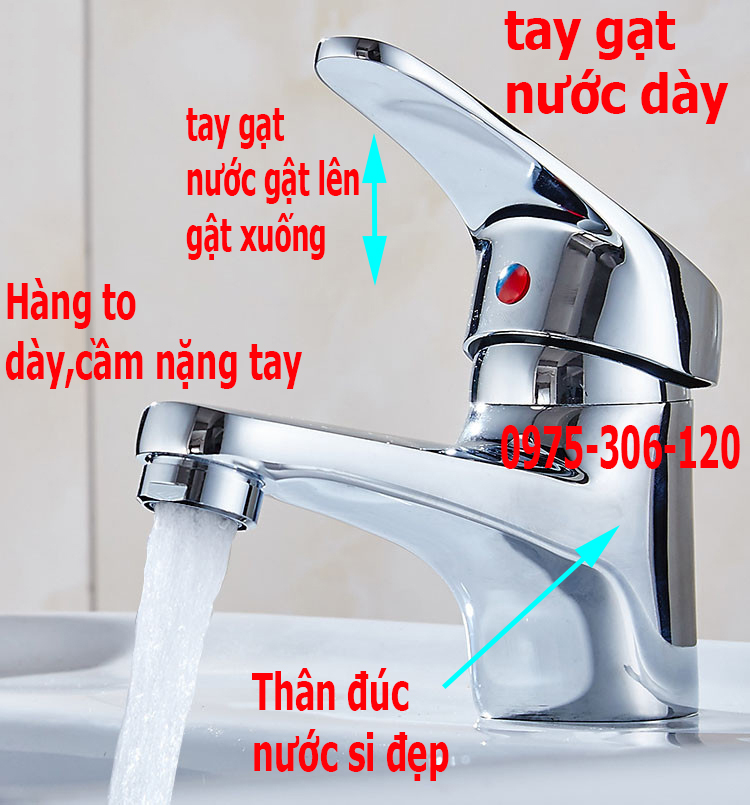 [LOẠI 1-HÀNG ĐÚC] Vòi Rửa Mặt Lavabo Lạnh đồng thau Cao Cấp N6012 Fotar mạ crom sáng bóng, chống han gỉ