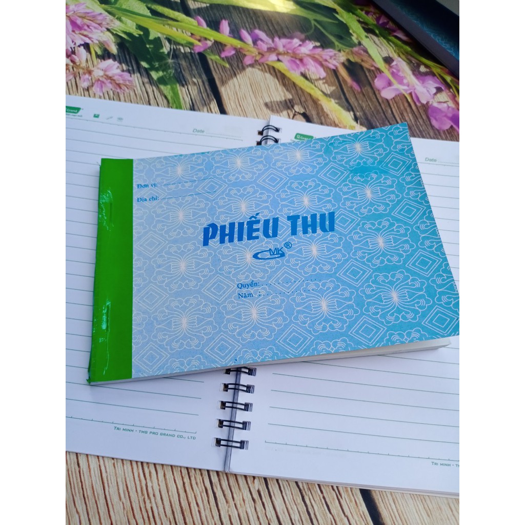 Phiếu thu 1 liên 13x19cm