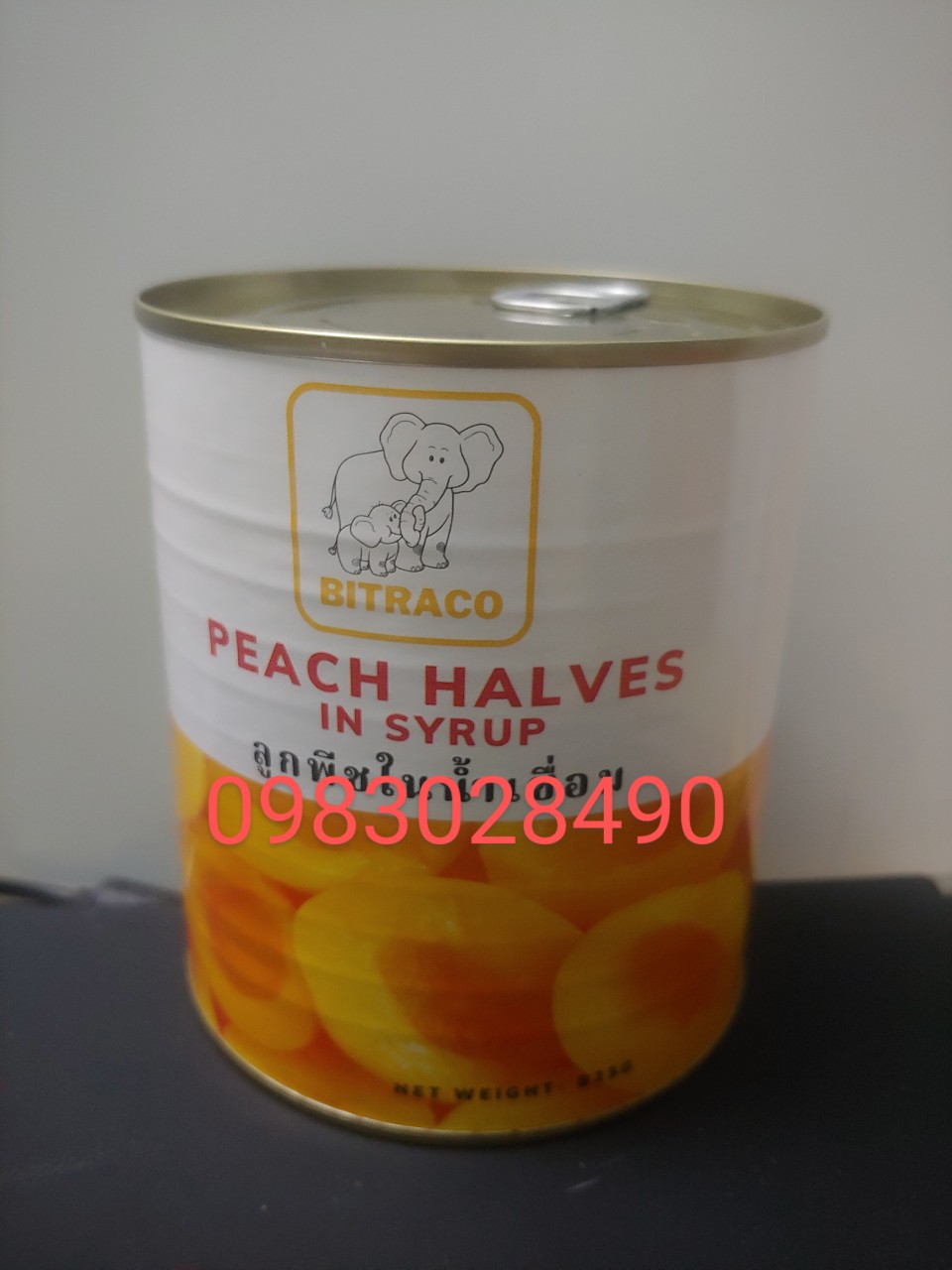Freeshipmax - đào ngâm bitraco- 825g - thực phẩm trần lê