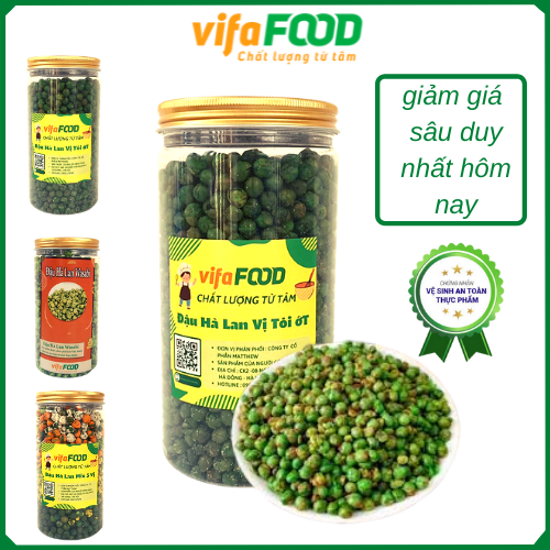 Đậu hà lan rang muối , đậu hà lan vị tỏi ớt