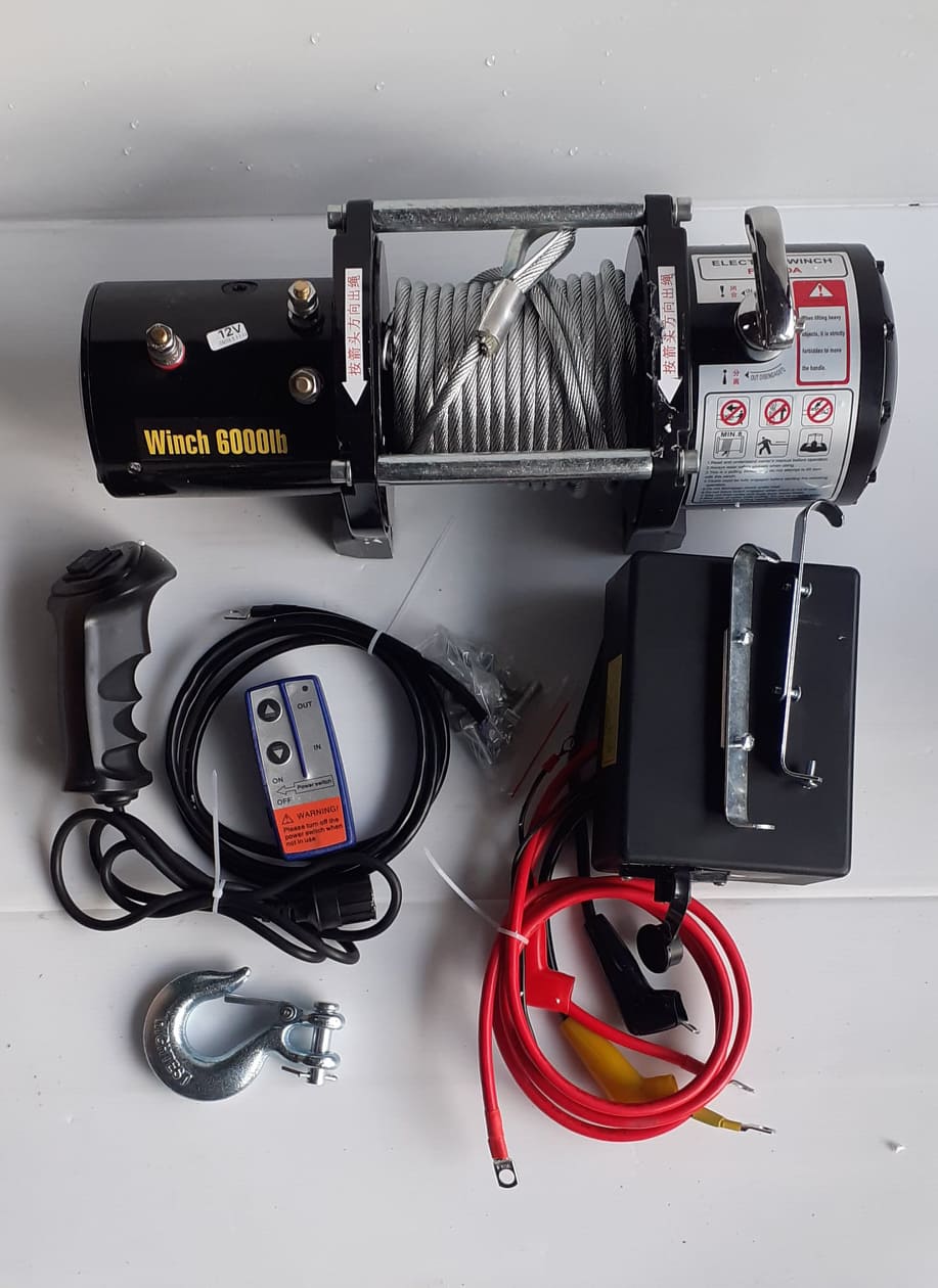 tời điện 12/24V ắc quy 6000Lbs