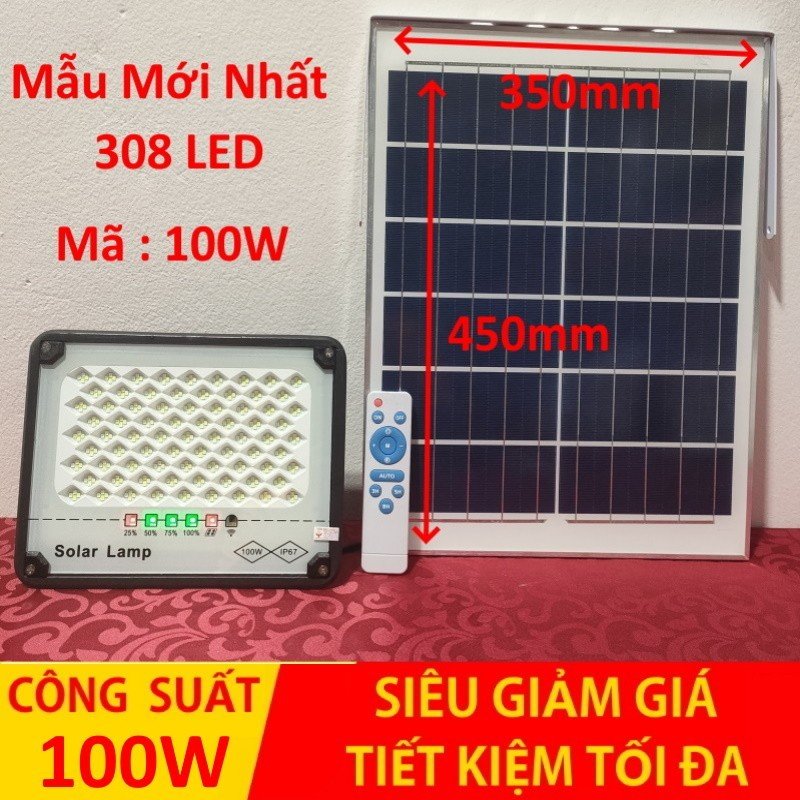 [ HÀNG CHÍNH HÃNG ] đèn năng lượng mặt trời chống lóa 300w-200w-100w ip67