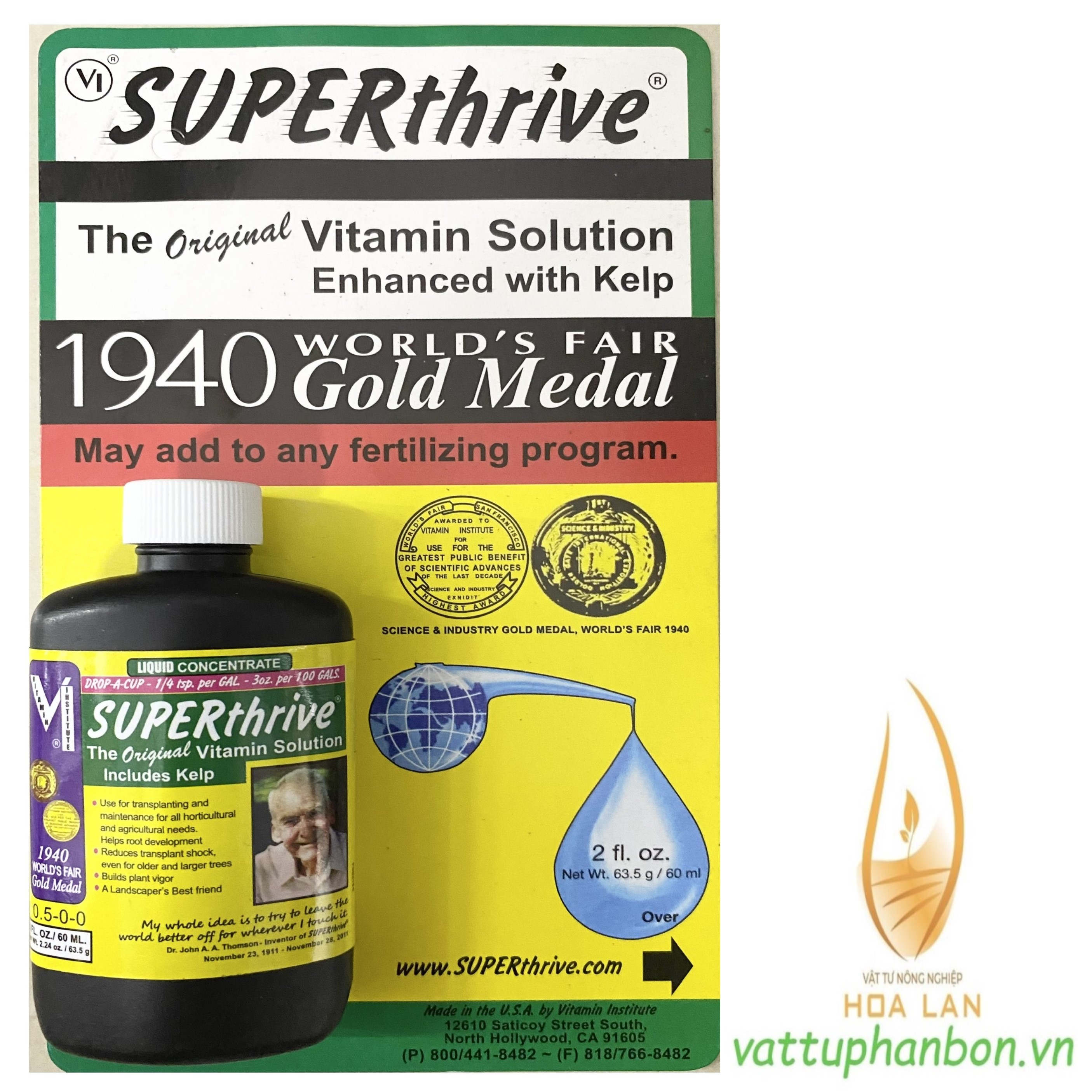 Phân bón bổ sung hoocmon, kích rễ, chồi super thrive cho cây cảnh - #563a# 60ml