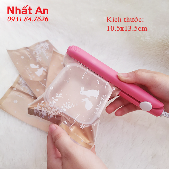 Túi hàn miệng trung thu thỏ vàng 50gr/75gr 9x11cm - 100 cái