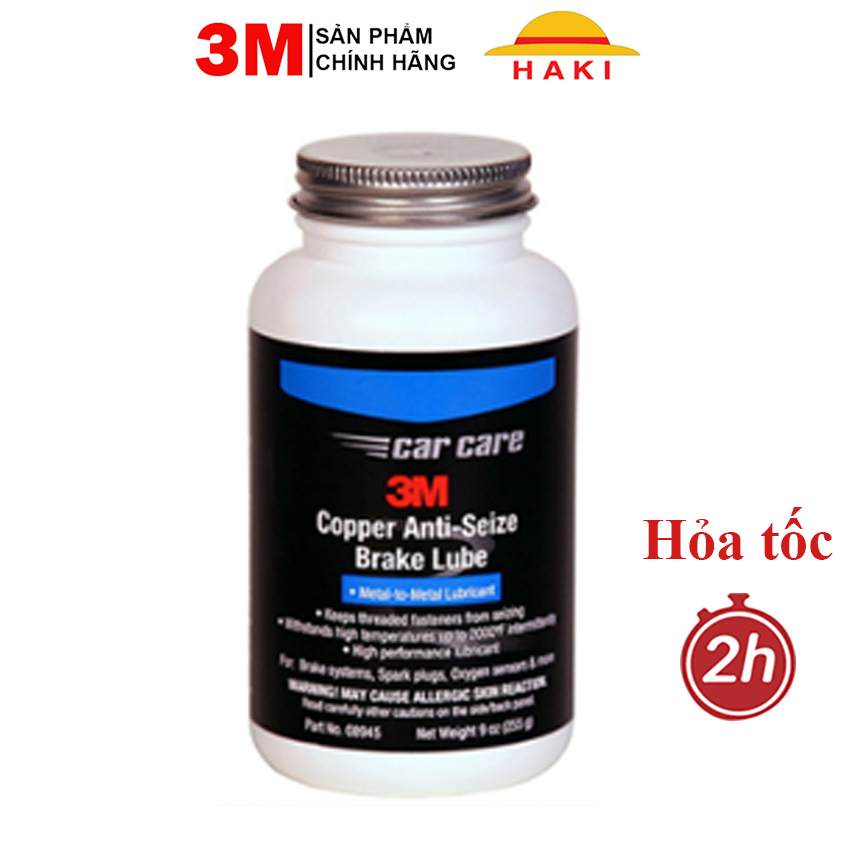 Mỡ bò chịu nhiệt cao cấp 3M: mỡ đồng chịu nhiệt bôi trơn tra ắc phanh 3M Copper Anti-Seize Brake Lube 08945 255g