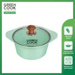 Nồi đúc men đá xanh ngọc 20cm Green Cook GCS05-20IH công nghệ Hàn Quốc sản xuất tại Việt Nam - Hàng chính hãng greencook