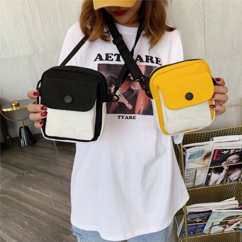 Túi đeo chéo mini vải canvas đựng điện thoại siêu xinh ZIMI BL2058