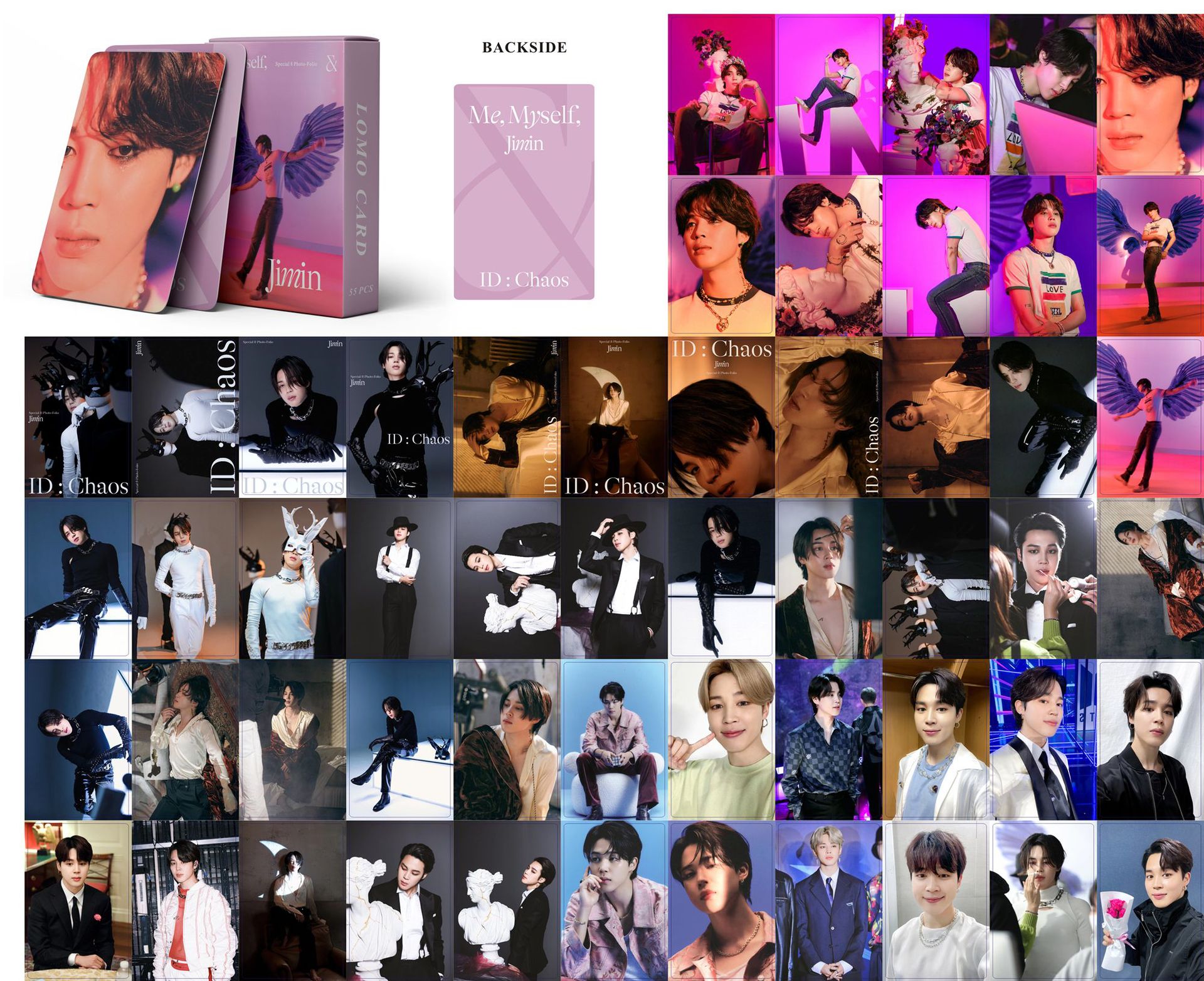 Set 55 lomo card bts jimin-mẫu 3