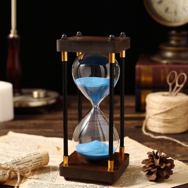 Đồng hồ cát 30 phút để bàn; đồng hồ cát loại lớn 60 phút; thủy tinh decor; hour glass