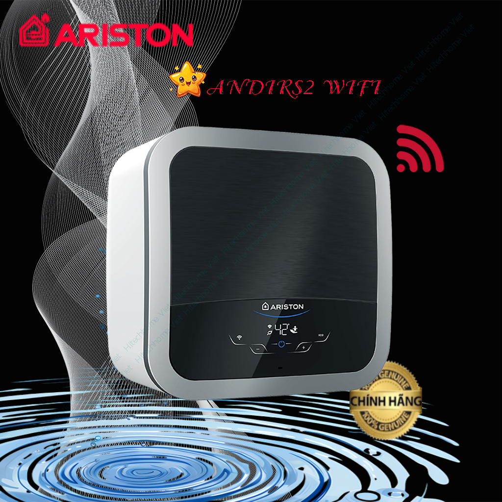 Bình nóng lạnh ariston Andirs2 top wifi 15lit,30lit,bình gián tiếp,tráng titan,bảo hành 10 năm