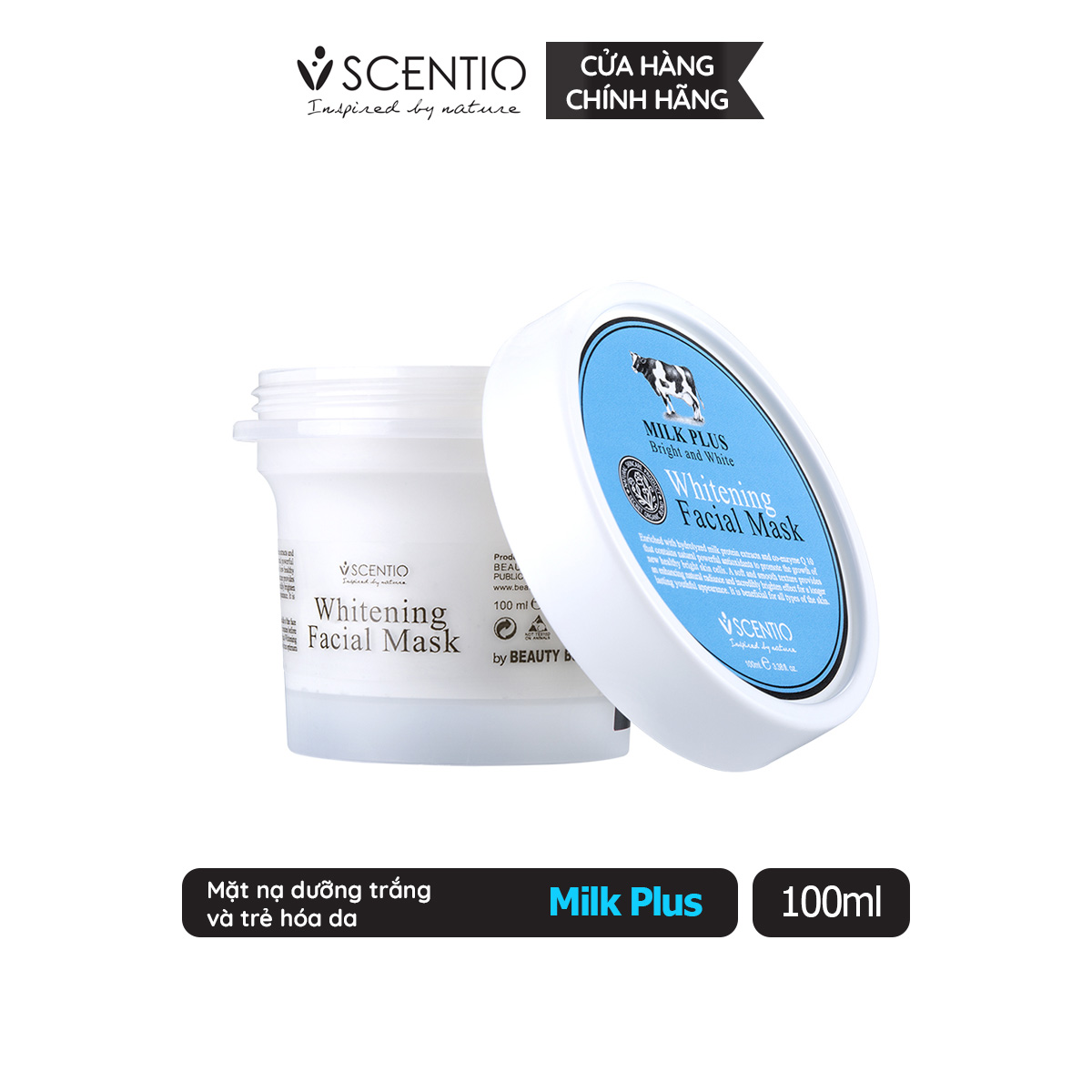 Mặt nạ dưỡng trắng và trẻ hoá da Scentio Milk Plus 100ml