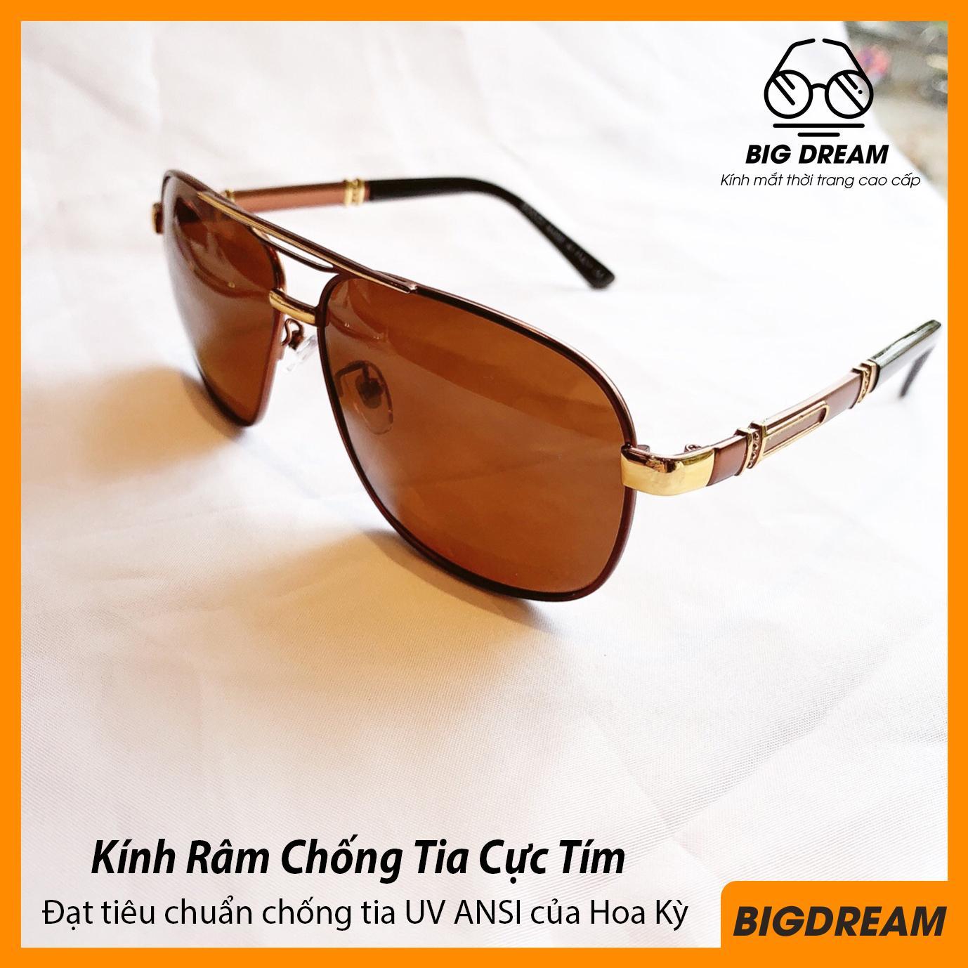 Mắt Kính Thời Trang Nam Cao Cấp BDGC6021 Tròng Kính Chống Tia UV (Nâu) + Tặng Kèm Mắt Kính Xuyên Đêm