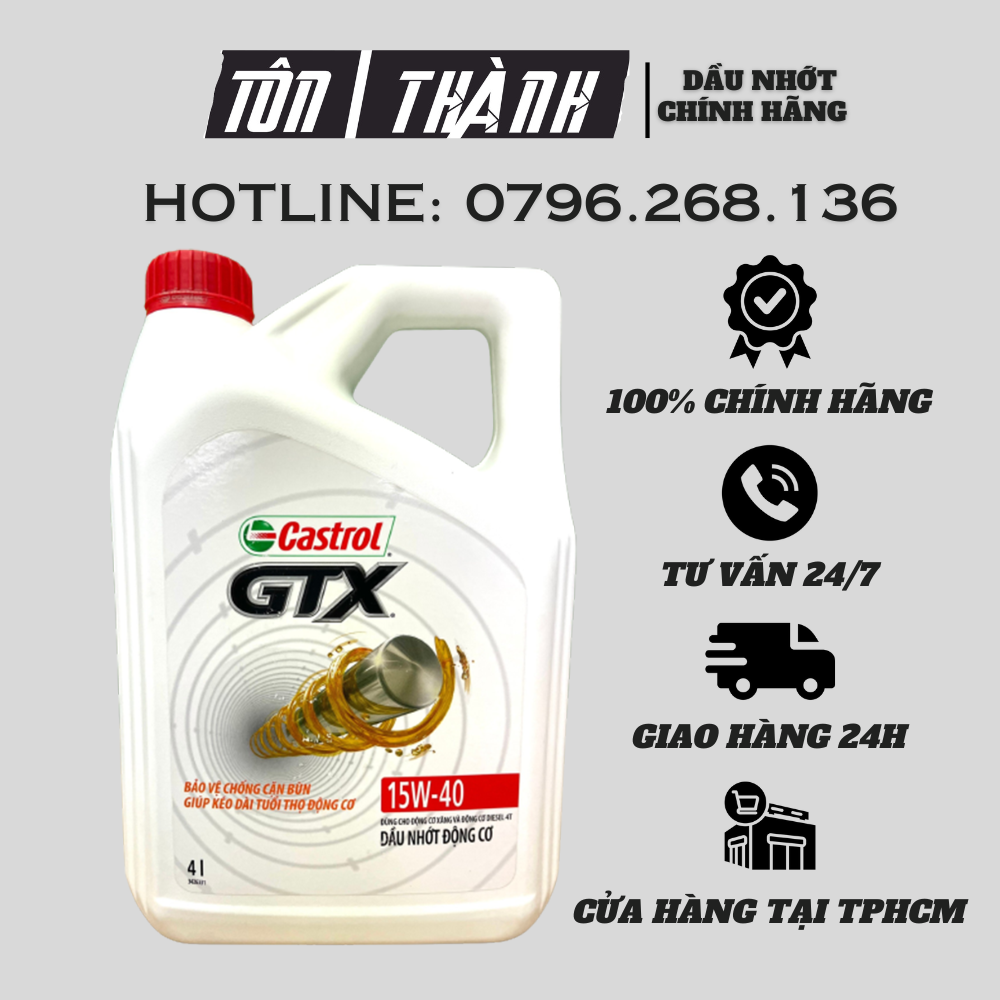 Dầu nhớt động cơ castrol gtx 15w40