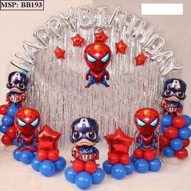 SET BÓNG SINH NHẬT THÔI NÔI SIÊU NHÂN CHO BÉ TRAI