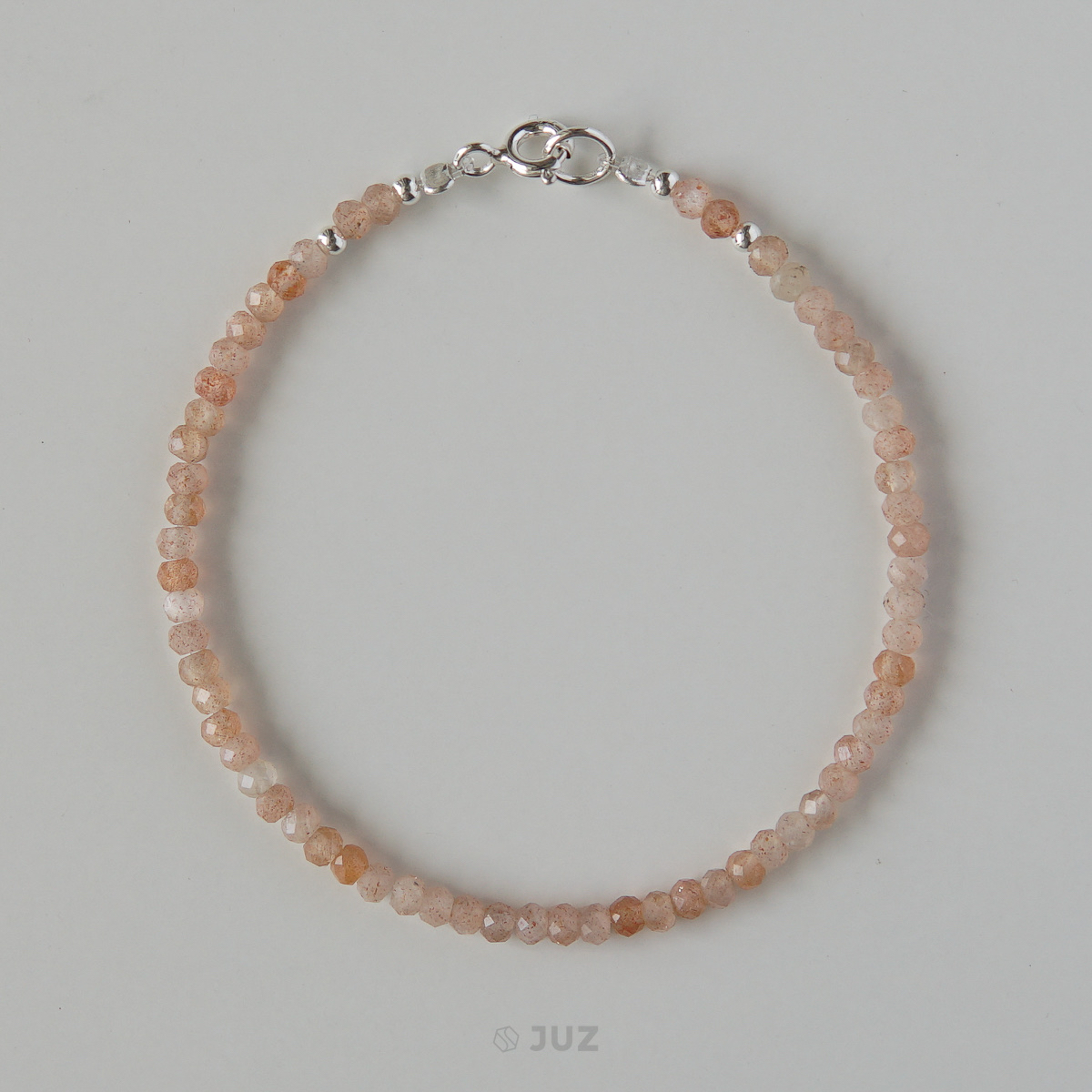 Vòng tay Peach moonstone 3x2mm