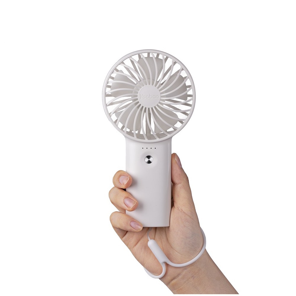 Quạt mini cầm tay hoặc để bàn Yoobao F3 tích điện pin sạc siêu bền 3000mAh hoạt động liên tục 15h với 3 chế độ gió tùy chỉnh