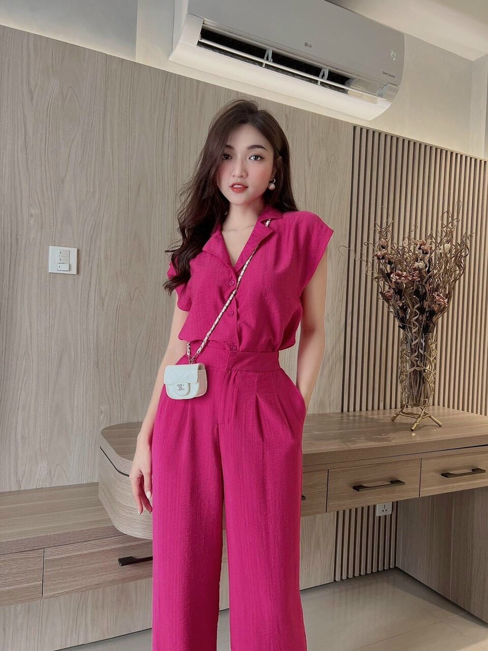 [Voucher 50k Freeship Max 0 đồng toàn quốc]Set bộ đũi nữ áo sơ mi tay ngắn, quần ống rộng nữ, quần ống rộng nữ, quần ống suông dài, áo sơ mi cài nút, set bộ dài nữ mặc đi chơi chất vải đũi, set bộ công sở, sei đũi mặc đi làm