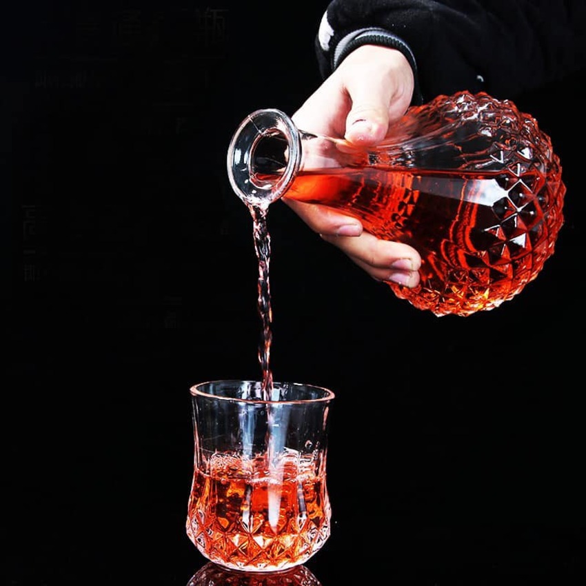 Chai Đựng Rượu Thủy Tinh 750ML (combo 2 cái) mẫu cam lộ giác kim cương - Vỏ Chai Rượu Đẹp - Bình Đựng Rượu Thủy Tinh - Bình Thủy Tinh Đựng Rượu (B6)